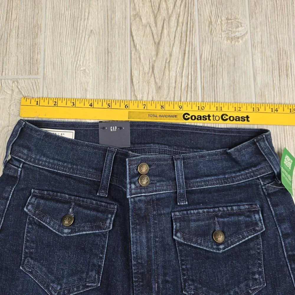 GAP High Rise Jeans Womens Flare Blue 70s Style Stretch Denim NWT Size 29‎